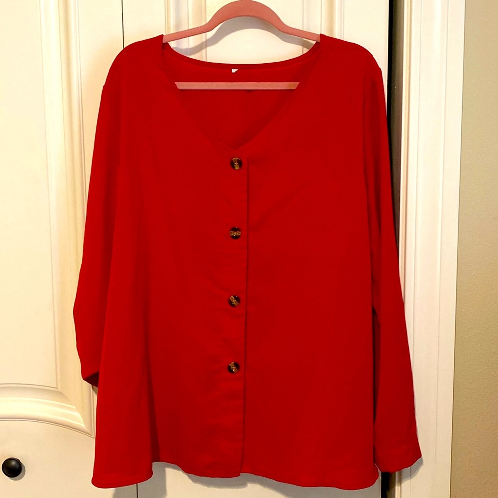 Preloved Red Button Up